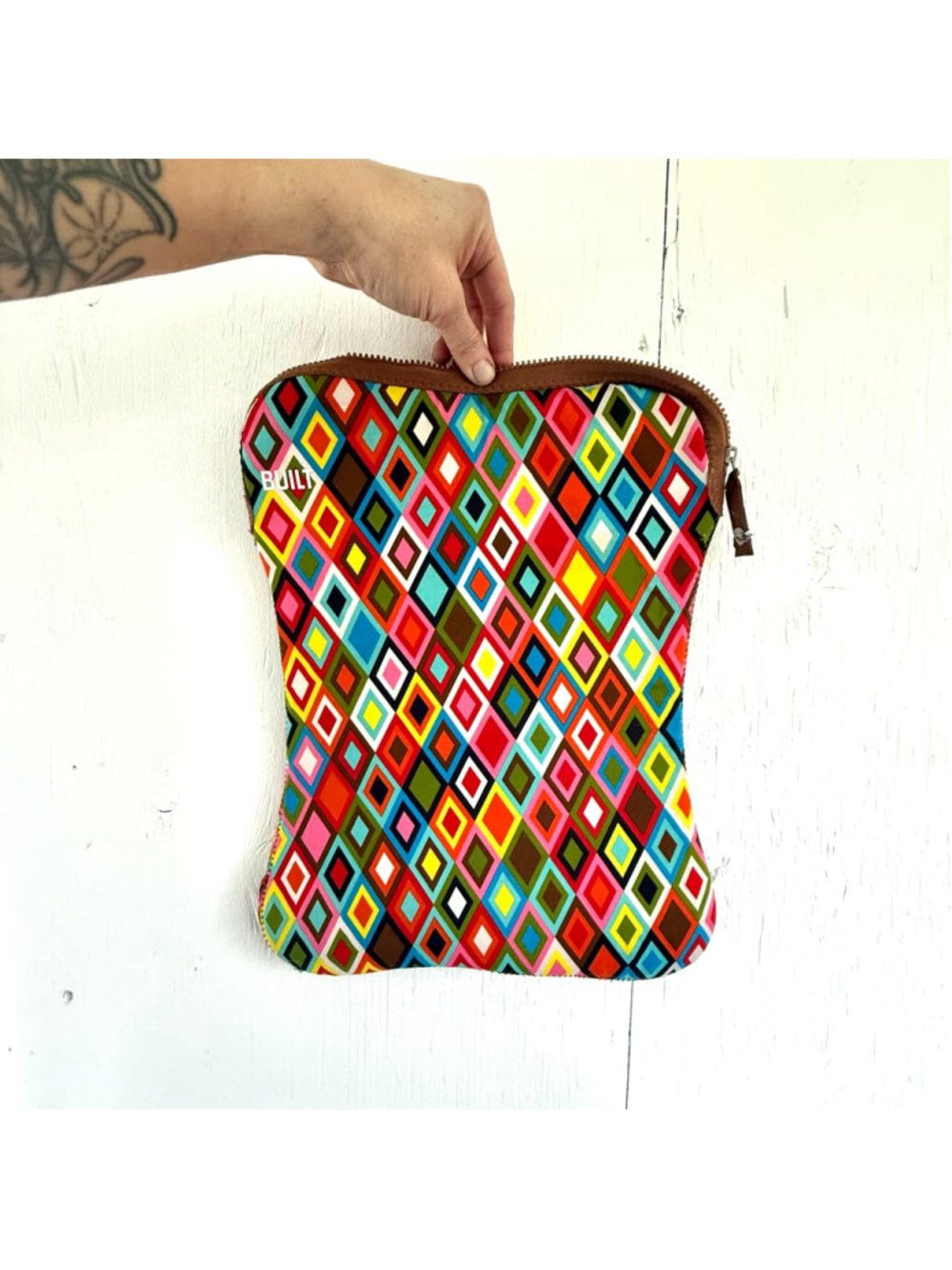 BUILT NY x French Bull 15” Neoprene Laptop Sleeve - Diamond Print